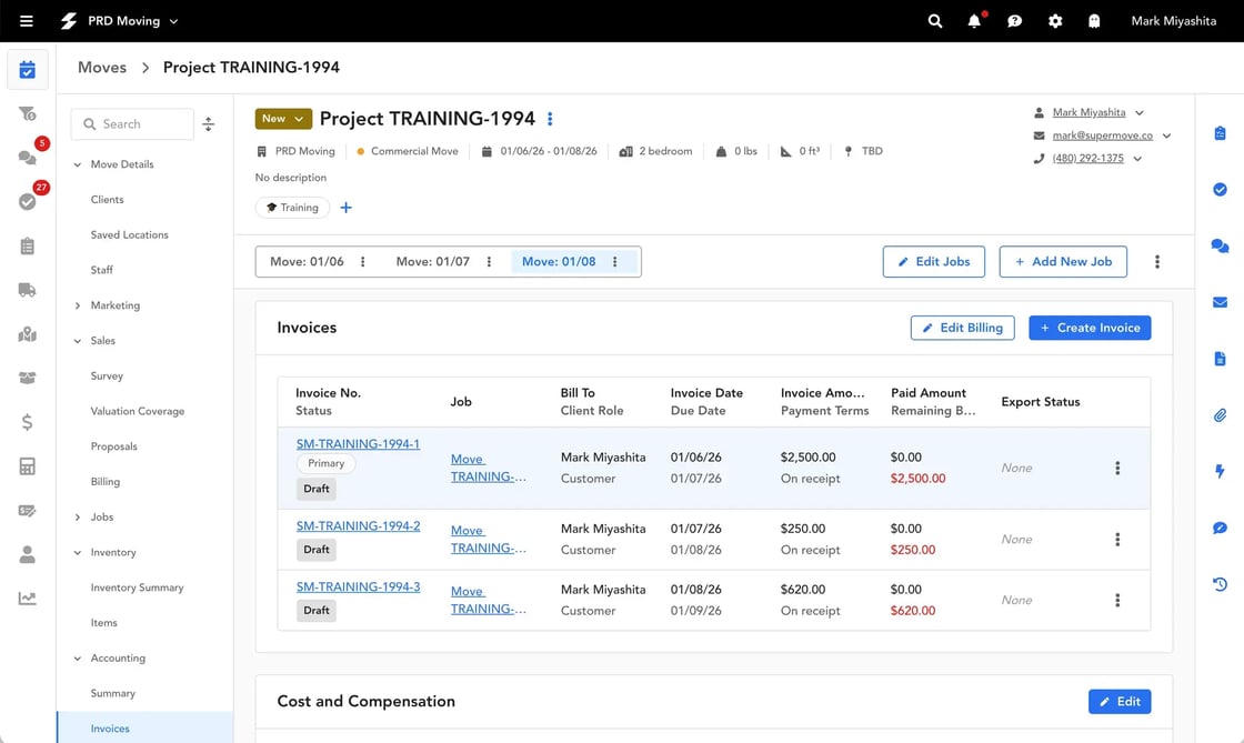 Accounting- Job Invoices